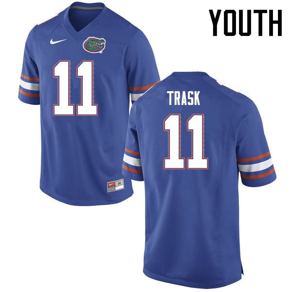 NCAA Florida Gators Kyle Trask Youth #11 Nike Blue Stitched Authentic College Football Jersey QFU1664BU